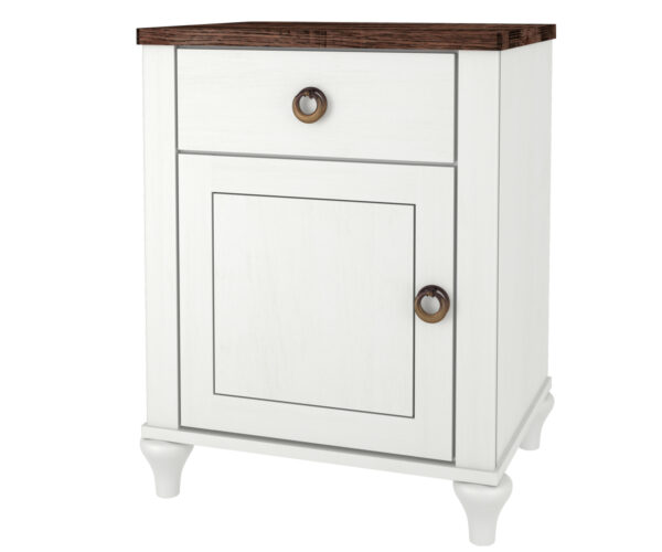 Alcan One-Drawer, One-Door Nightstand