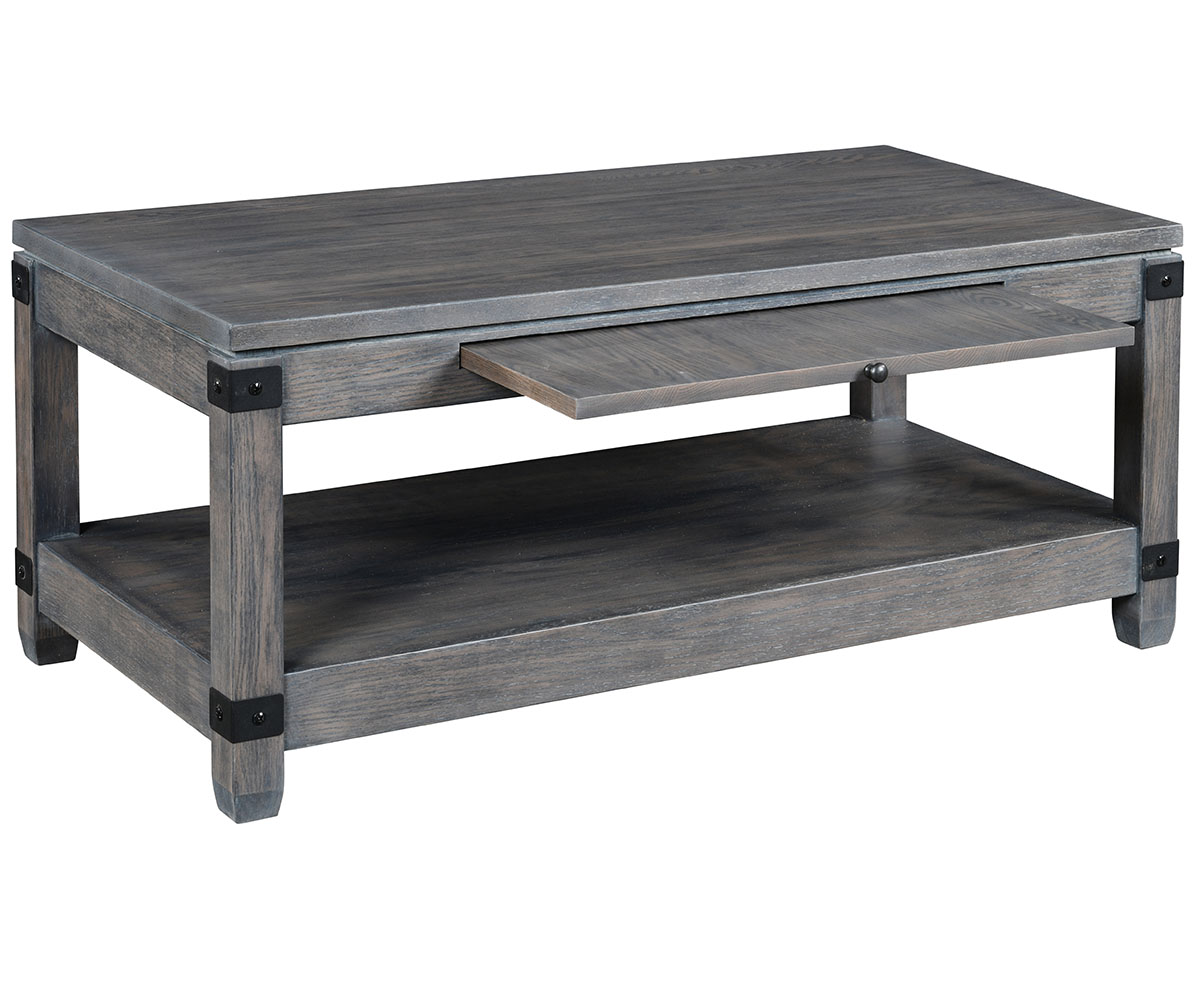 Antigo Cocktail Table with Metal Brackets