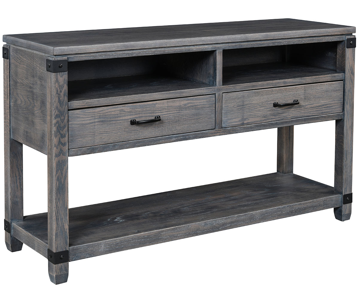 Antigo Sofa Table with Metal Brackets