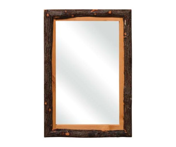 Hickory Framed Mirror - 24"H