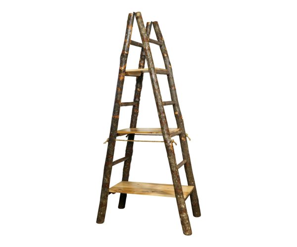Showcase Ladder With 3 Solid Shelves