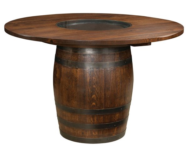 Deluxe Whiskey Barrel Pub Table